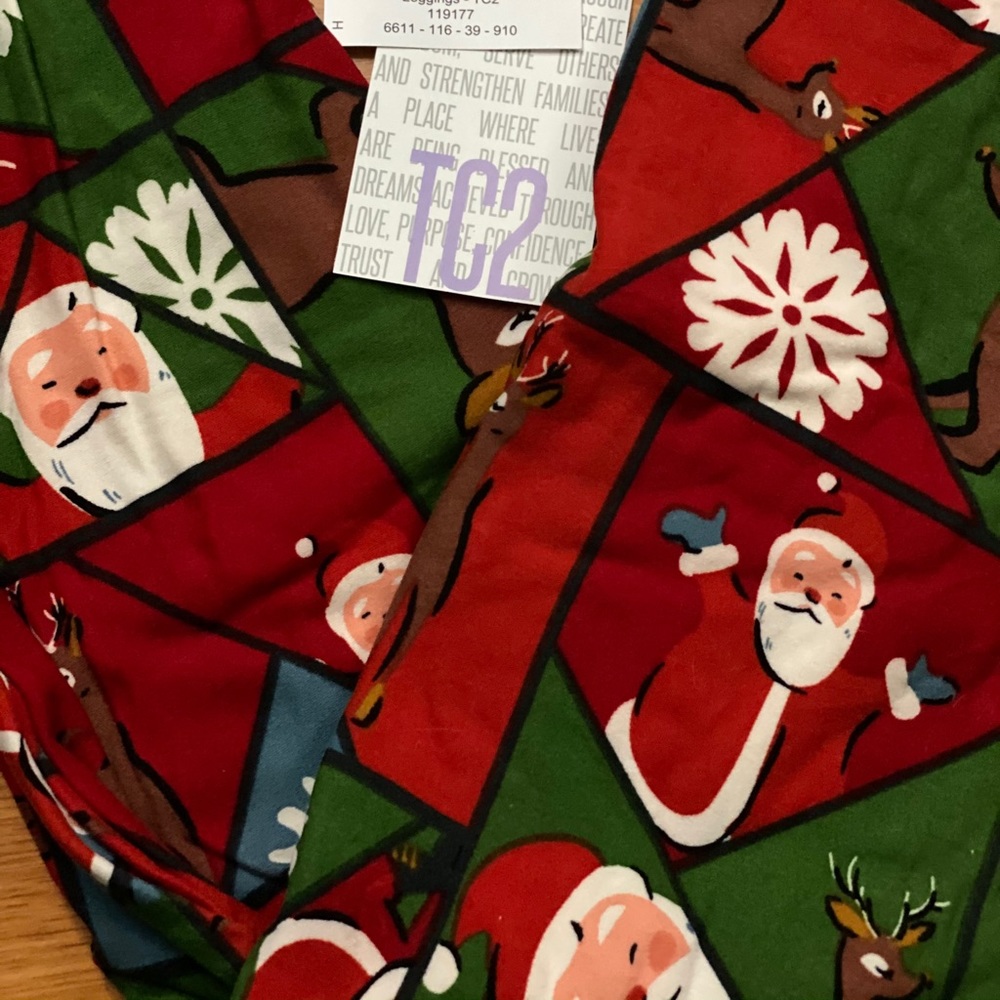BNWT LuLaRoe vintage holiday leggings TC2